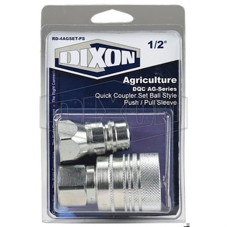 Dixon 1/2 AG-SERIES PUSH-PULL BALL SET 1/2 RD-4AGSET-PS